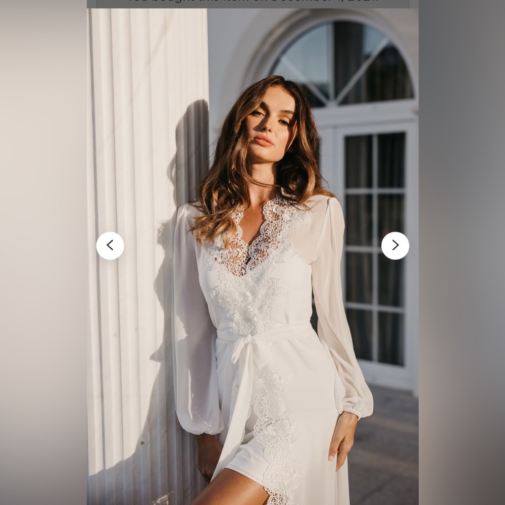 Le Rose Lace Bridal Robe and Slip